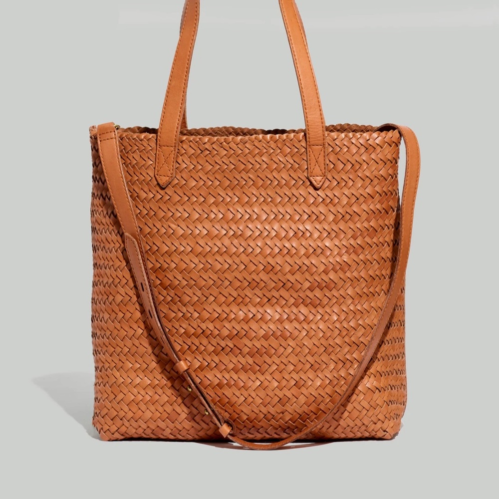 Madewell Medium Transport Tote Woven Leather